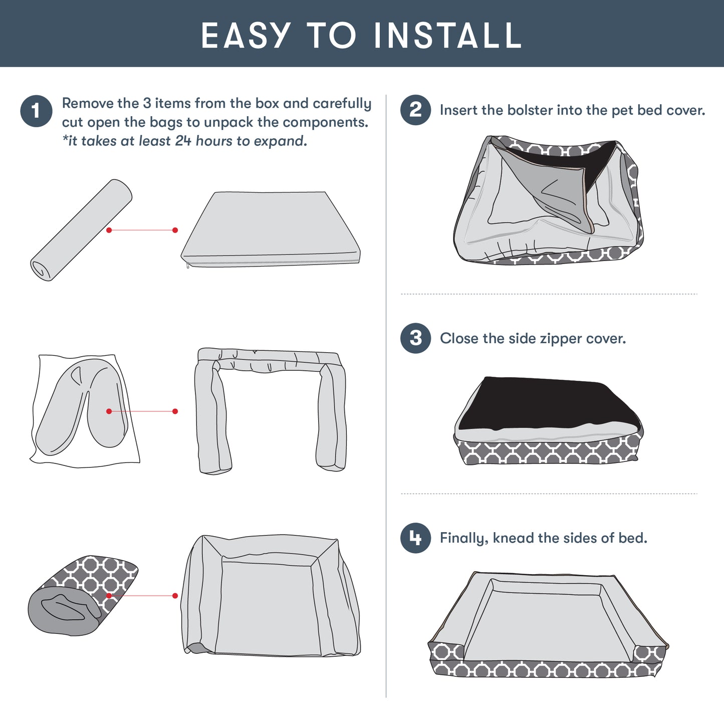 Orthopedic Dog Bed & Cat Bed | Dog Couch - Harper