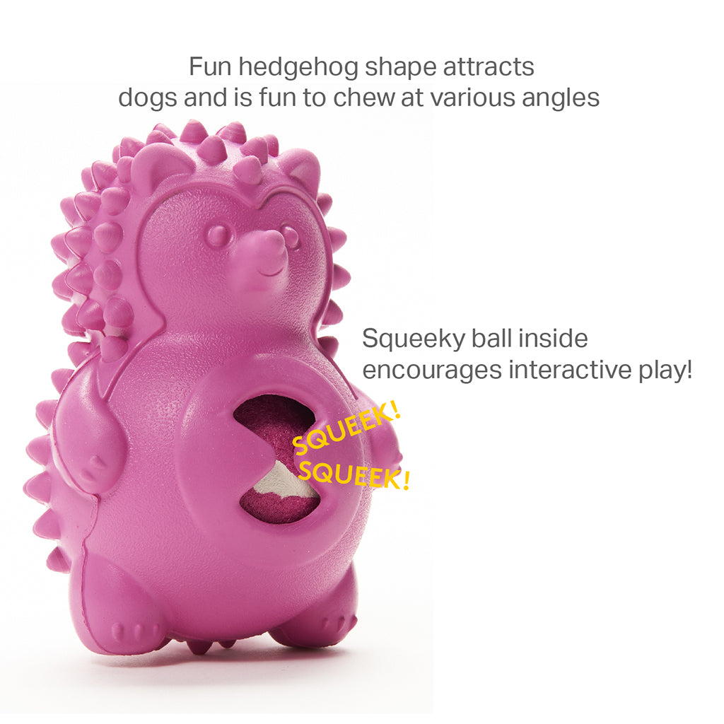 Dog Chew Toys | Squeaky Dog Toys - Rose Red Hedgehog