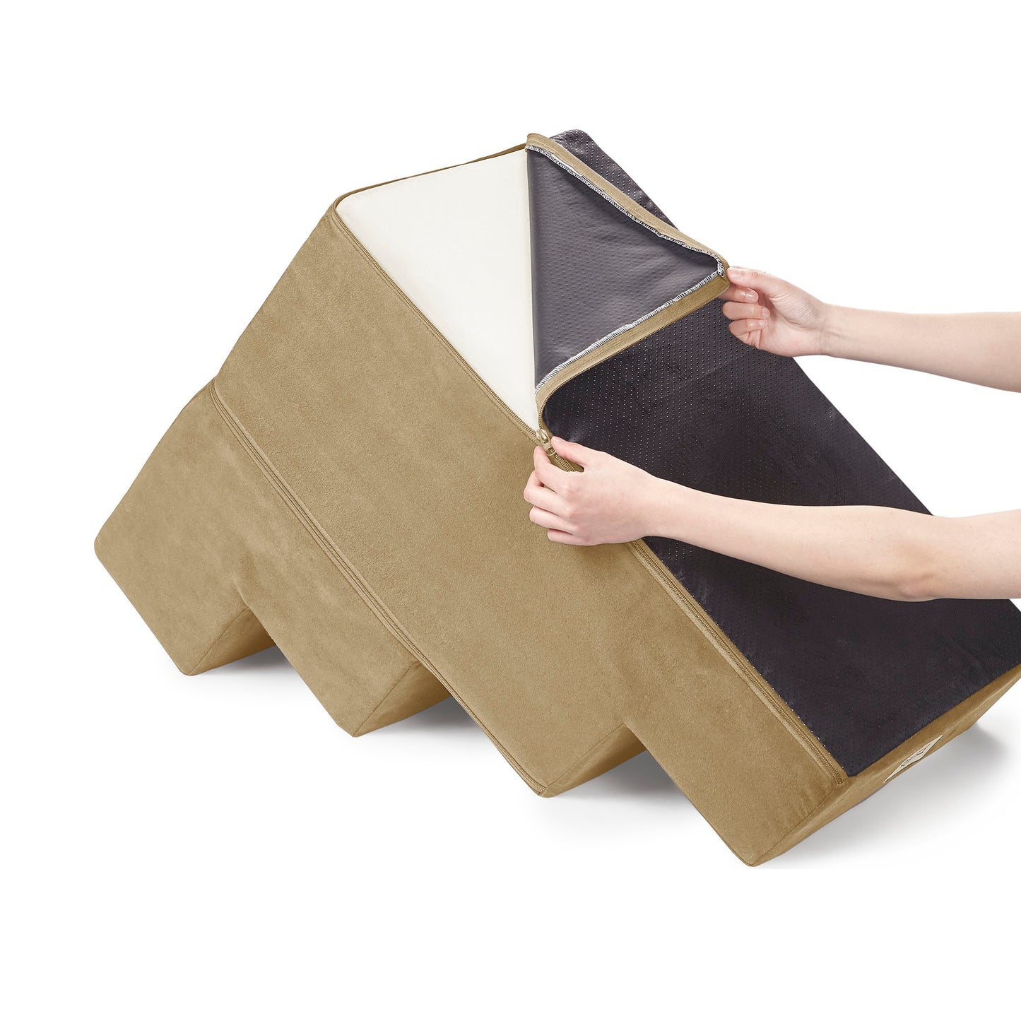 4-Step Pet Stairs | Dog Stairs - Milo/Khaki