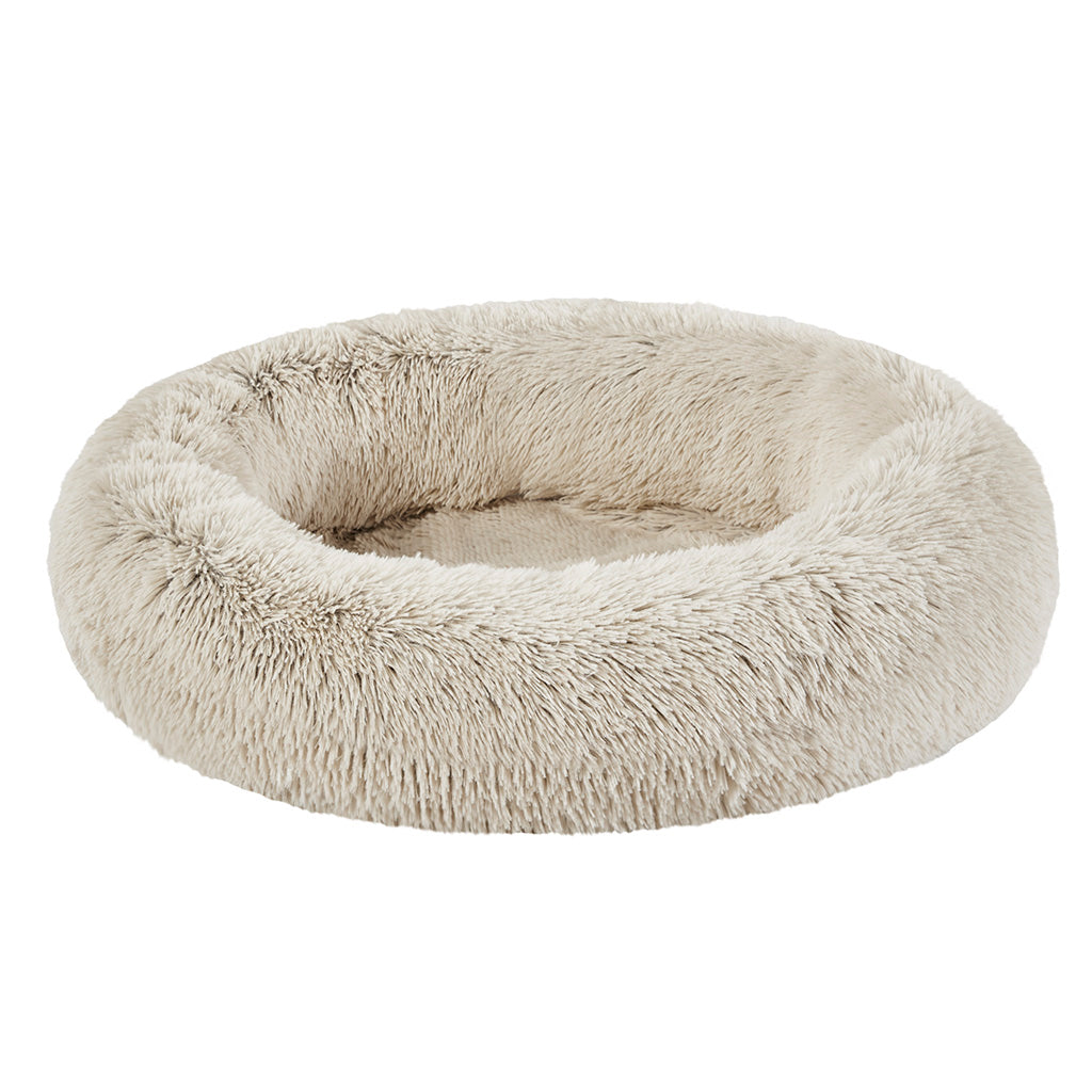 Calming Dog Bed Cat Bed Oval Pet Bed with Memory Foam Serena Tan Pet Bed Friends Forever Pets